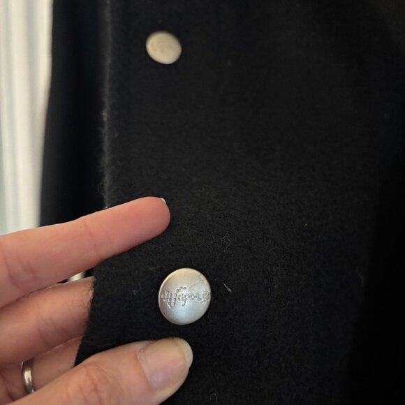 Men's Vaporize by James Iha Wool Blend / Leather Detailed Jacket, Medium, Black - Picture 5 of 12